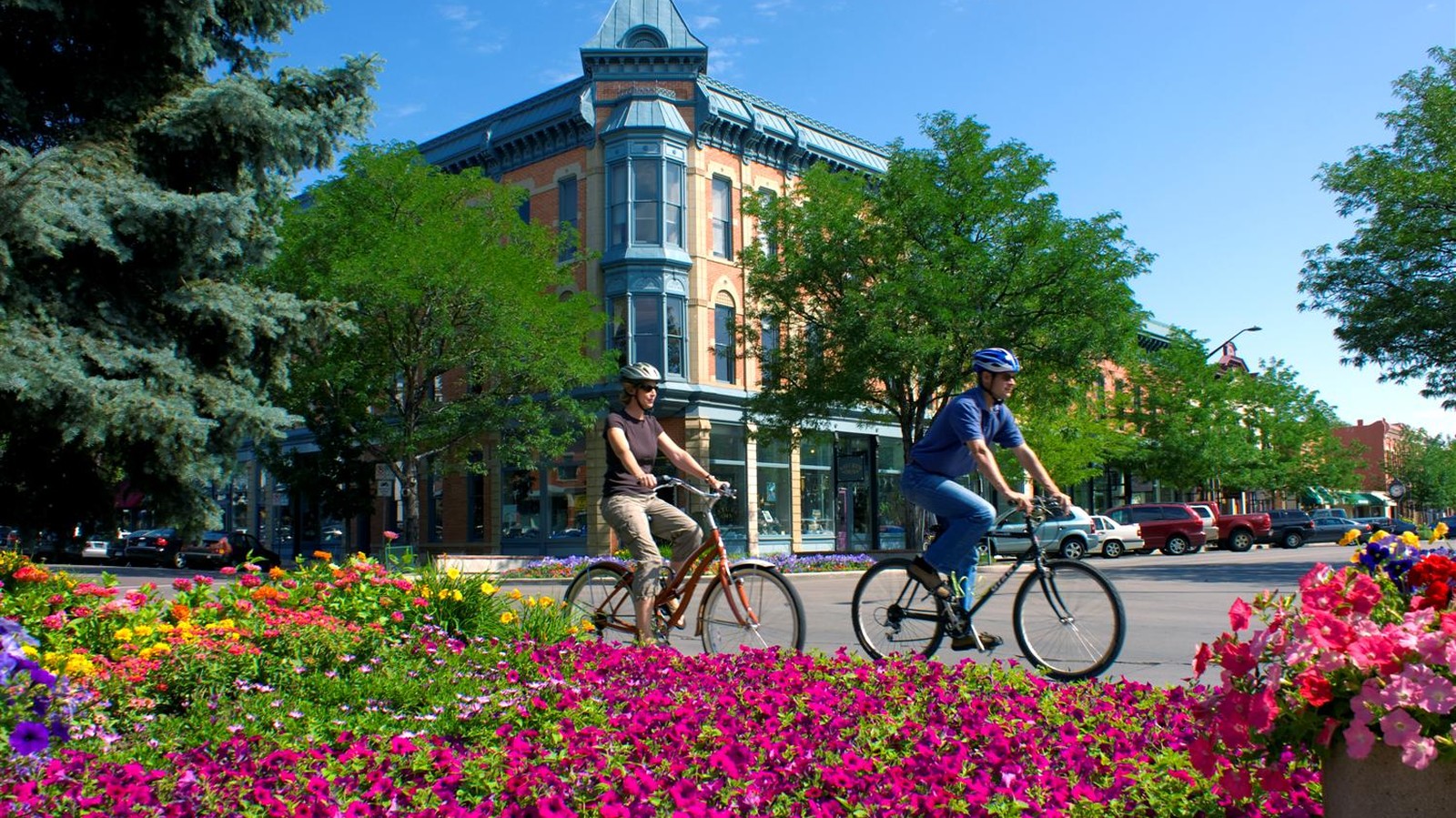 Fort Collins, Colorado, with the Front Range foothills beyond Old Town