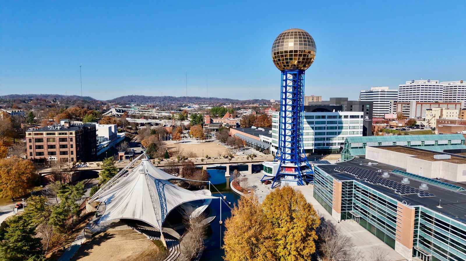 Downtown Knoxville, Tennessee, along the Tennessee River